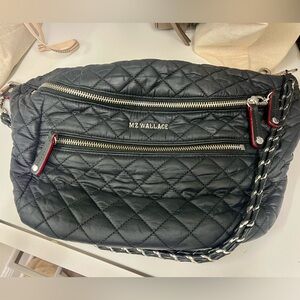 MZ Wallace Black Quilted Crossbody Sling